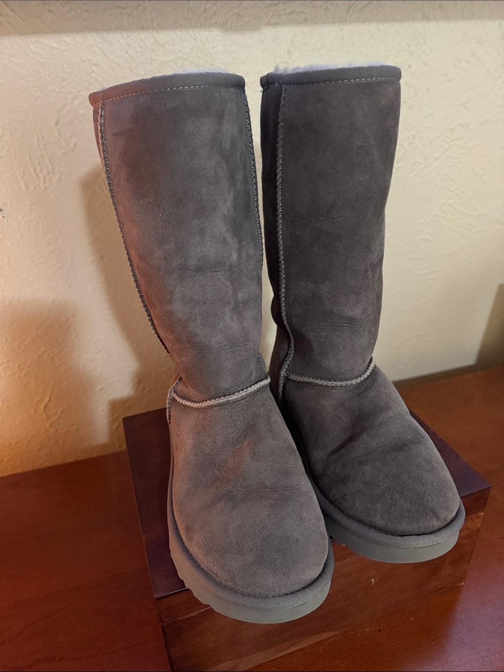UGG Tall Suede Winter Boots - Gray